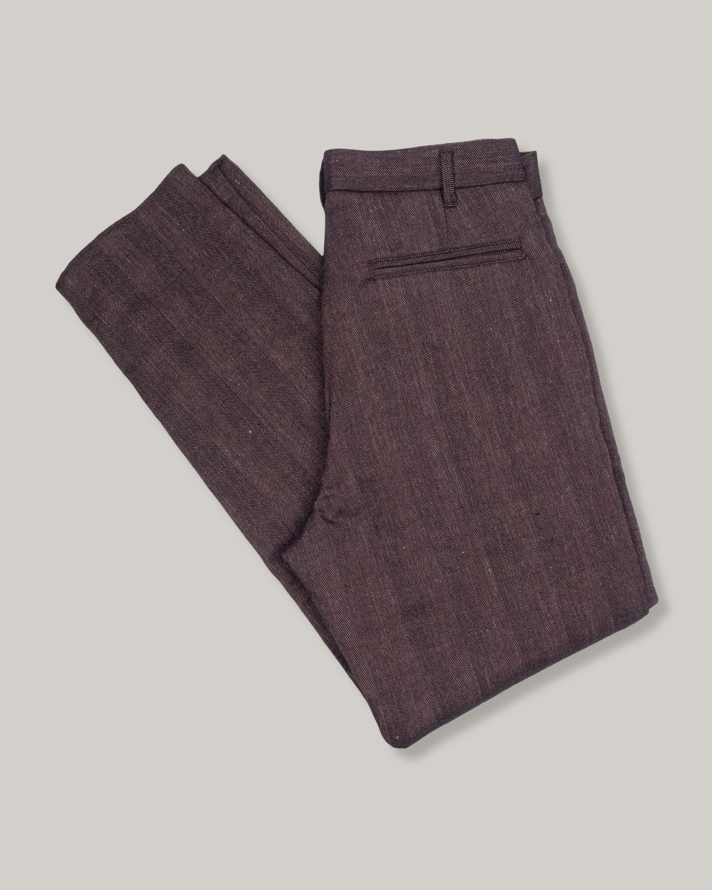 1ST PAT-RN LOGAN TROUSER - BURNT HERRINGBONE - Image 4