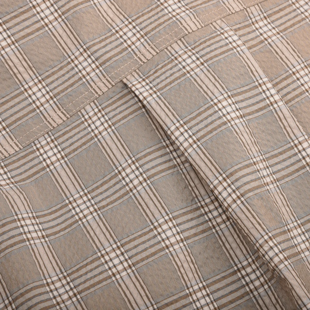 1ST PAT-RN PATH OVERSHIRT - BEIGE GLENCHECK - Image 4