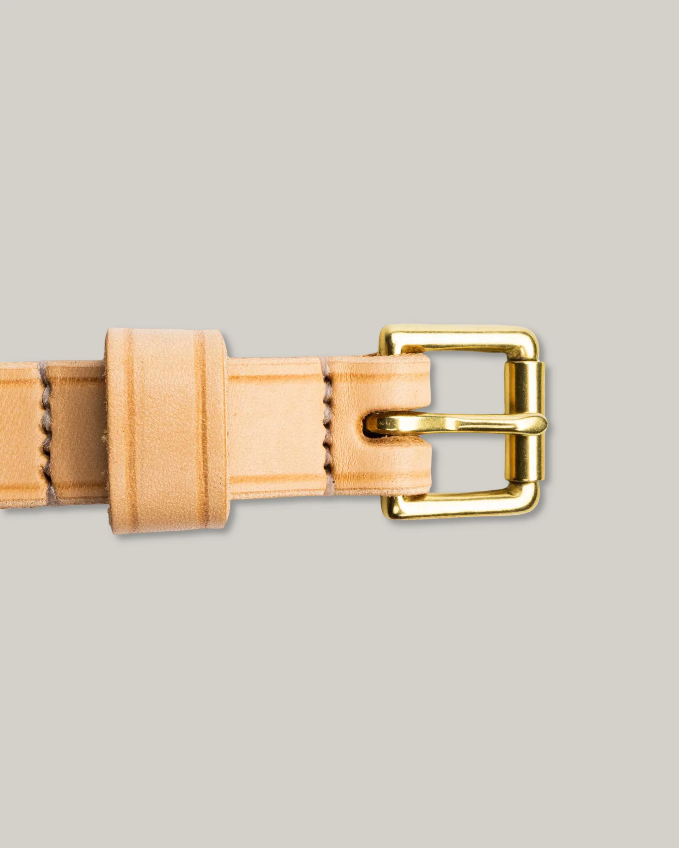 ALLEVOL NARROW BELT - NATURAL x BRASS - Image 2