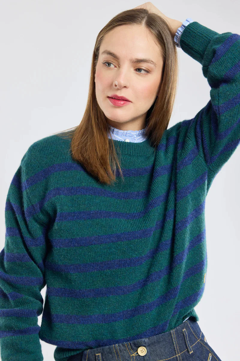 ARMOR LUX LADIES STRIPED SAILOR SWEATER - DARK SEA/ TWILIGHT BLUE - Image 5