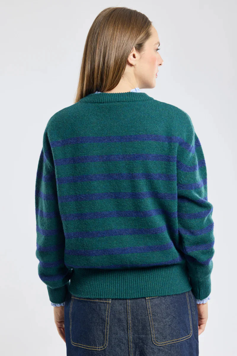 ARMOR LUX LADIES STRIPED SAILOR SWEATER - DARK SEA/ TWILIGHT BLUE - Image 6