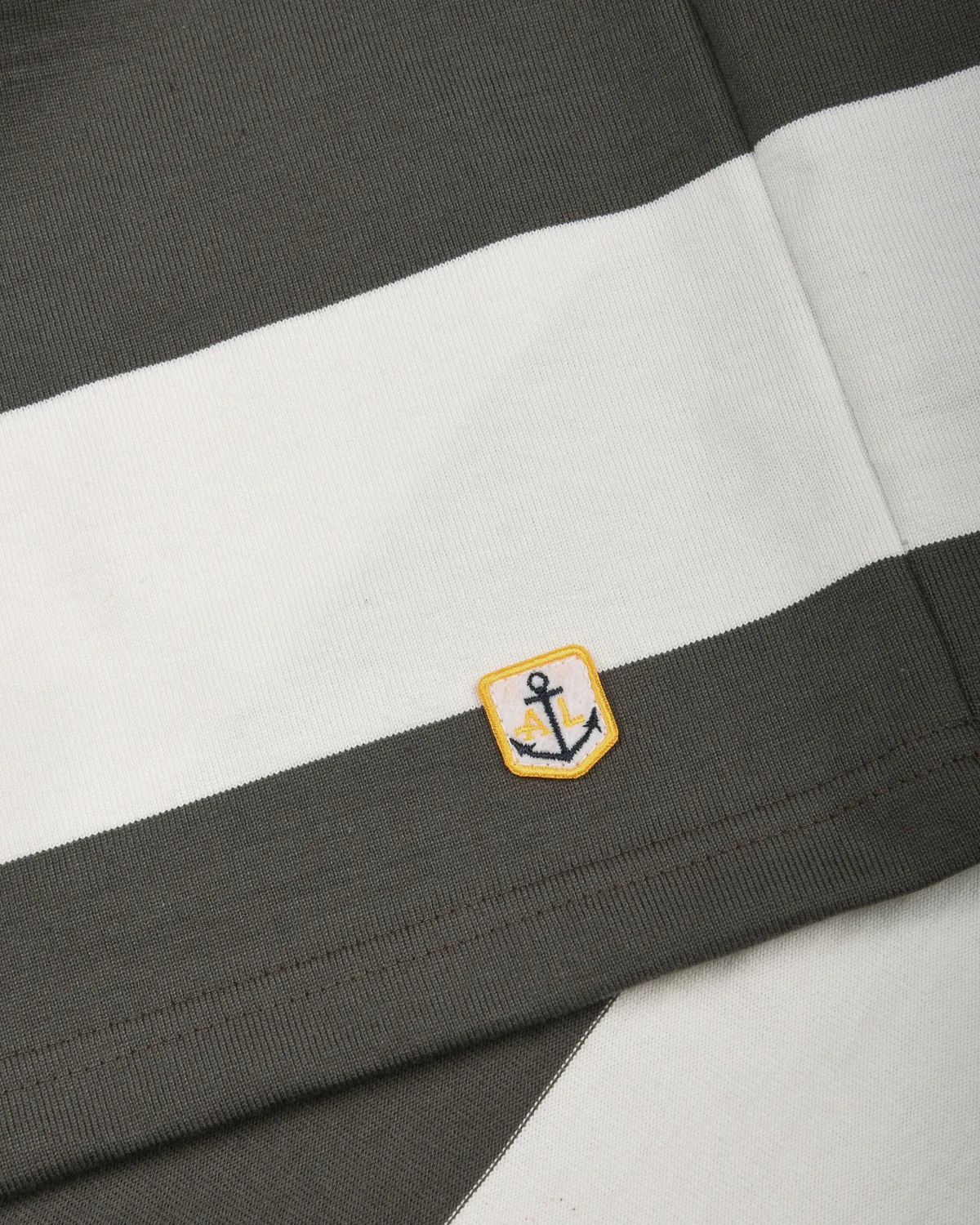 ARMOR LUX WIDE STRIPE LS TEE - CHIMERA/ MILK - Image 4