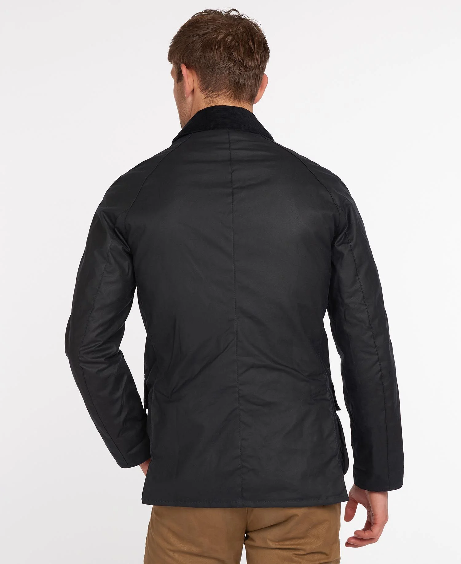 BARBOUR ASHBY WAXED JACKET - NAVY - Image 3