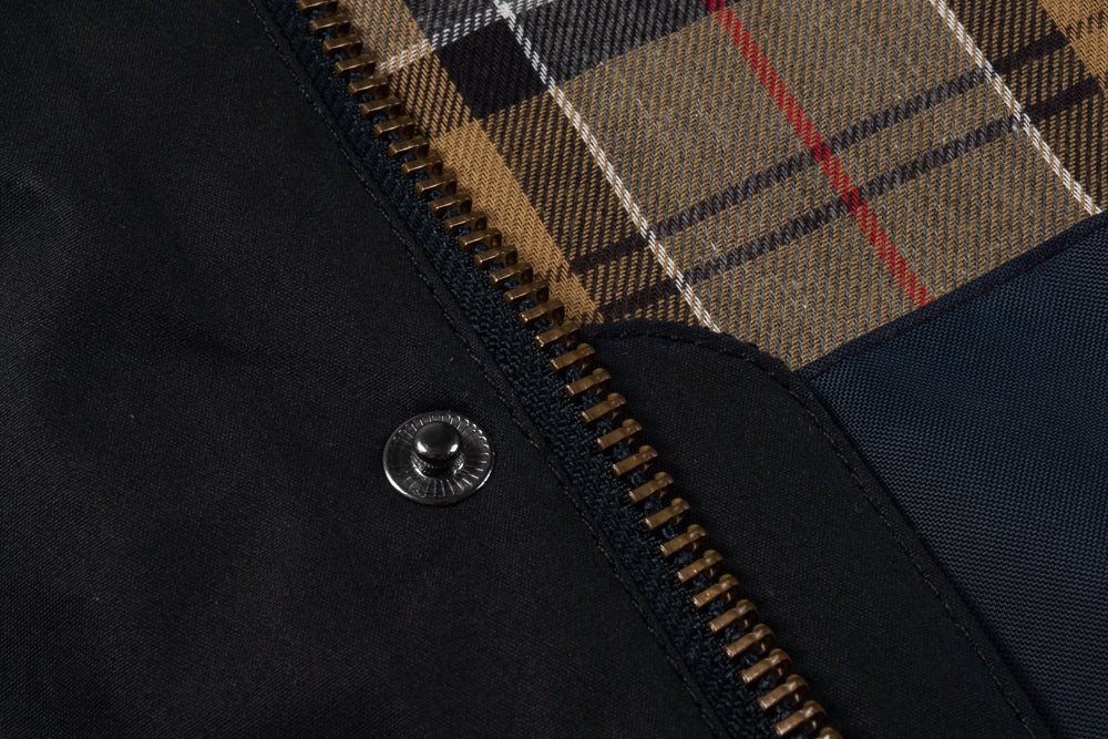 BARBOUR ASHBY WAXED JACKET - NAVY - Image 7