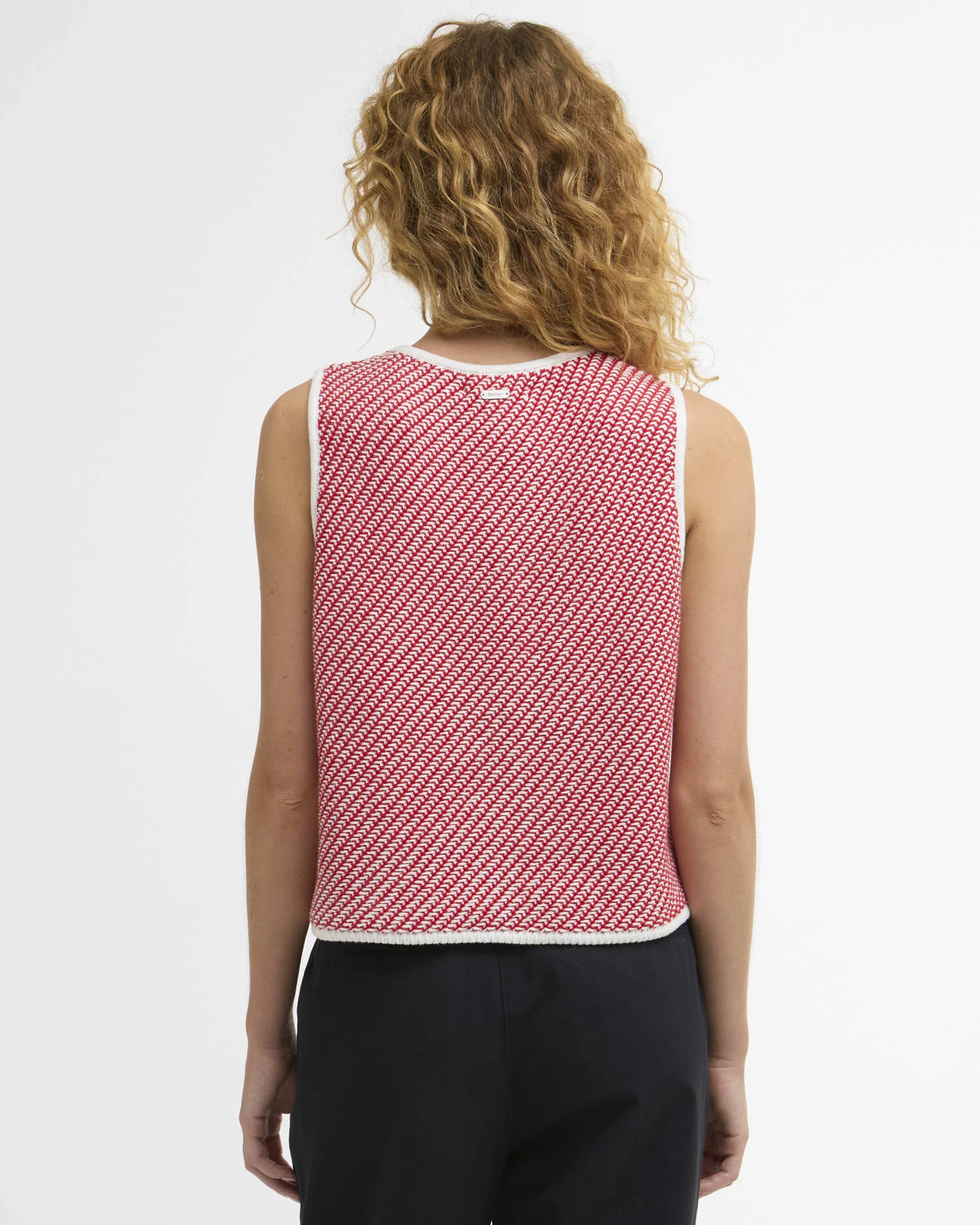 BARBOUR AMANDA KNITTED VEST - POPPY RED - Image 4