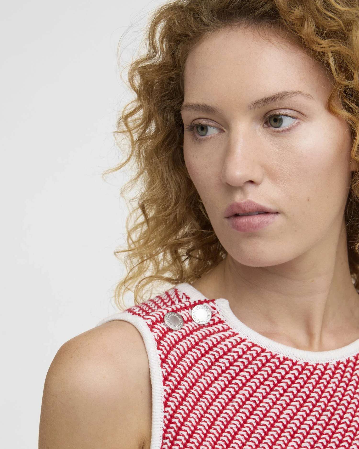 BARBOUR AMANDA KNITTED VEST - POPPY RED - Image 5