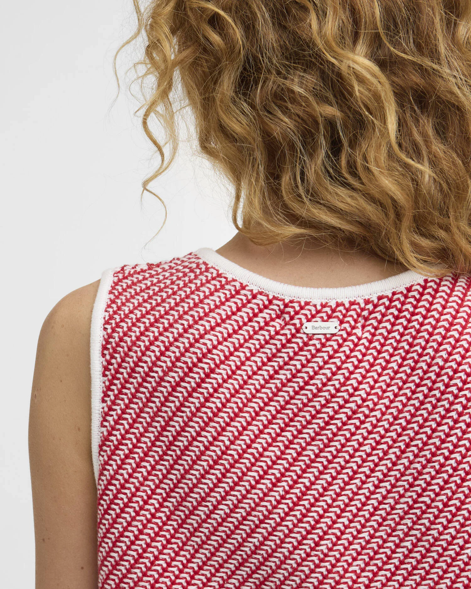 BARBOUR AMANDA KNITTED VEST - POPPY RED - Image 6