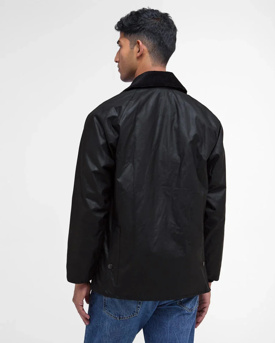 BARBOUR BEDALE WAX JACKET - BLACK - Image 8