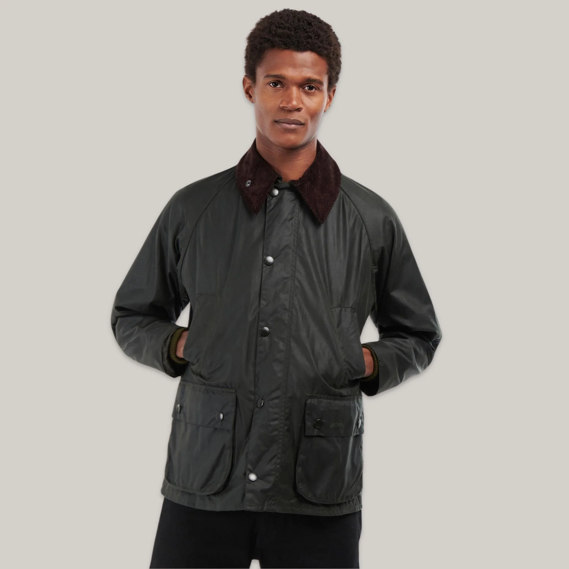 BARBOUR BEDALE WAX JACKET - SAGE - Image 2