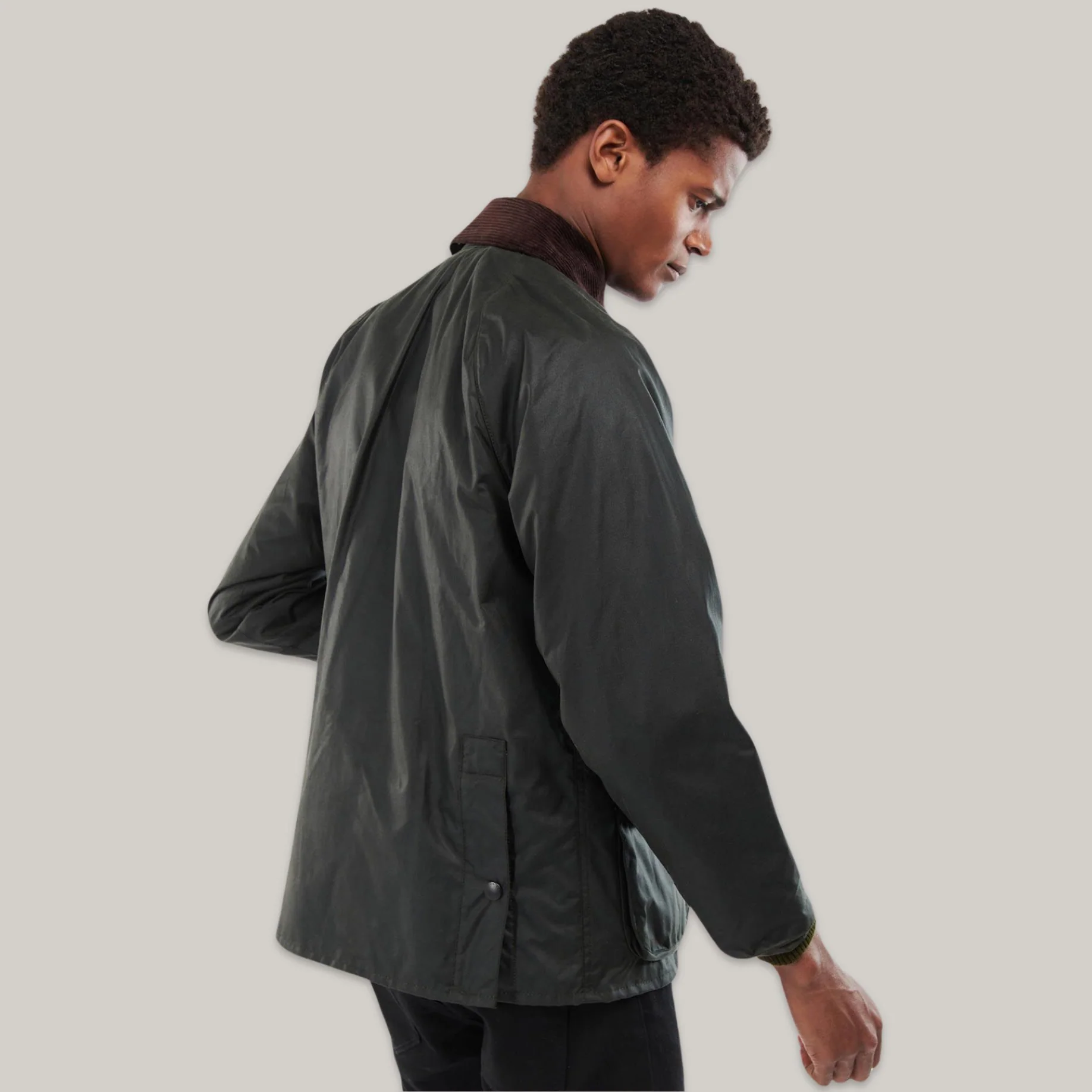 BARBOUR BEDALE WAX JACKET - SAGE - Image 3