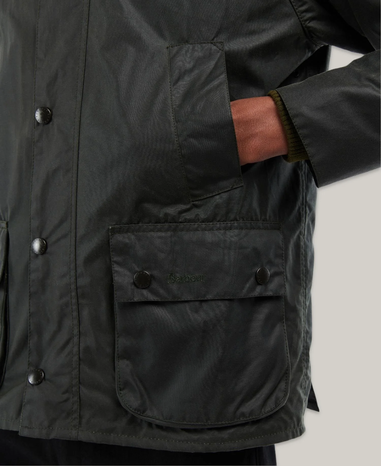 BARBOUR BEDALE WAX JACKET - SAGE - Image 7