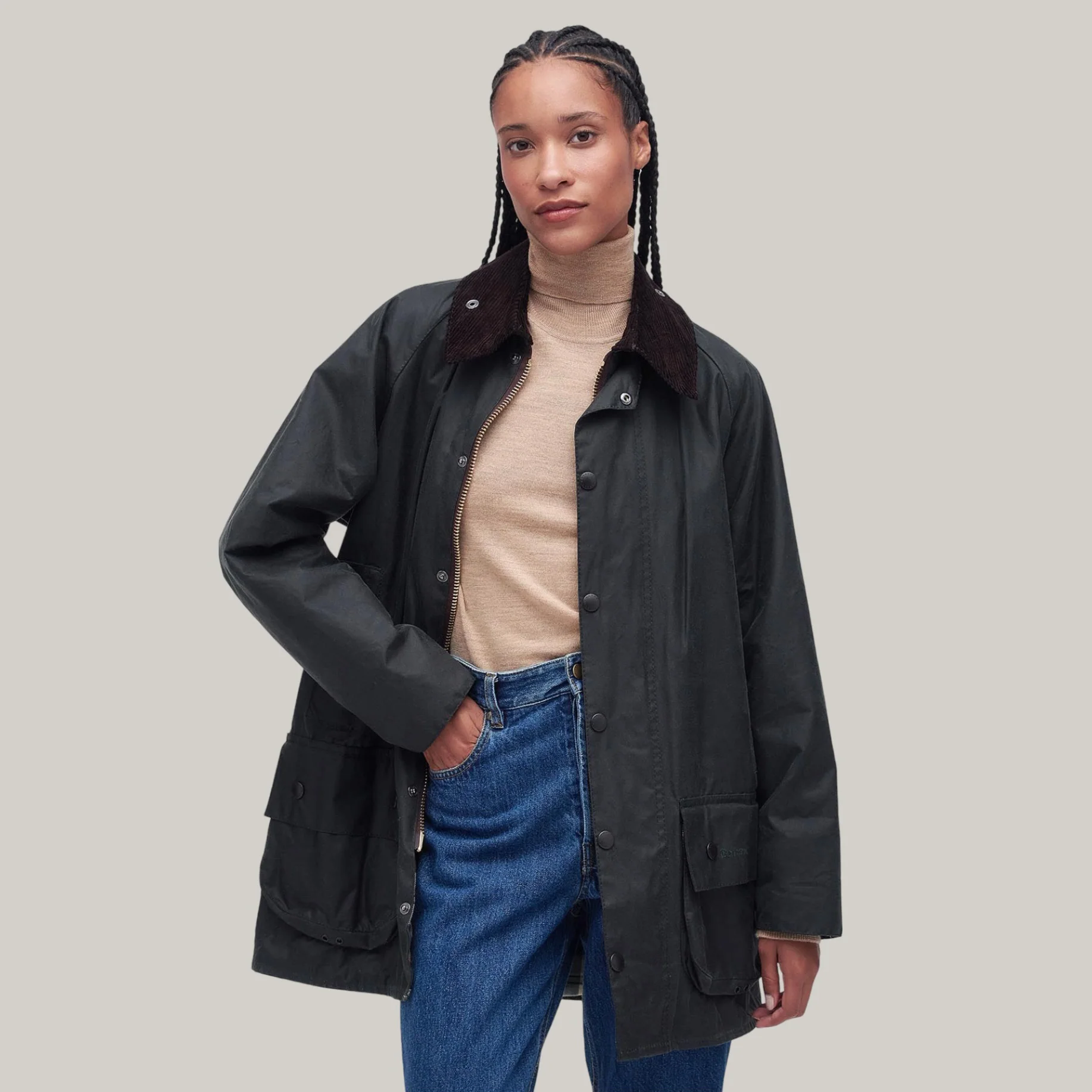 BARBOUR BEAUFORT JACKET - SAGE - Image 2