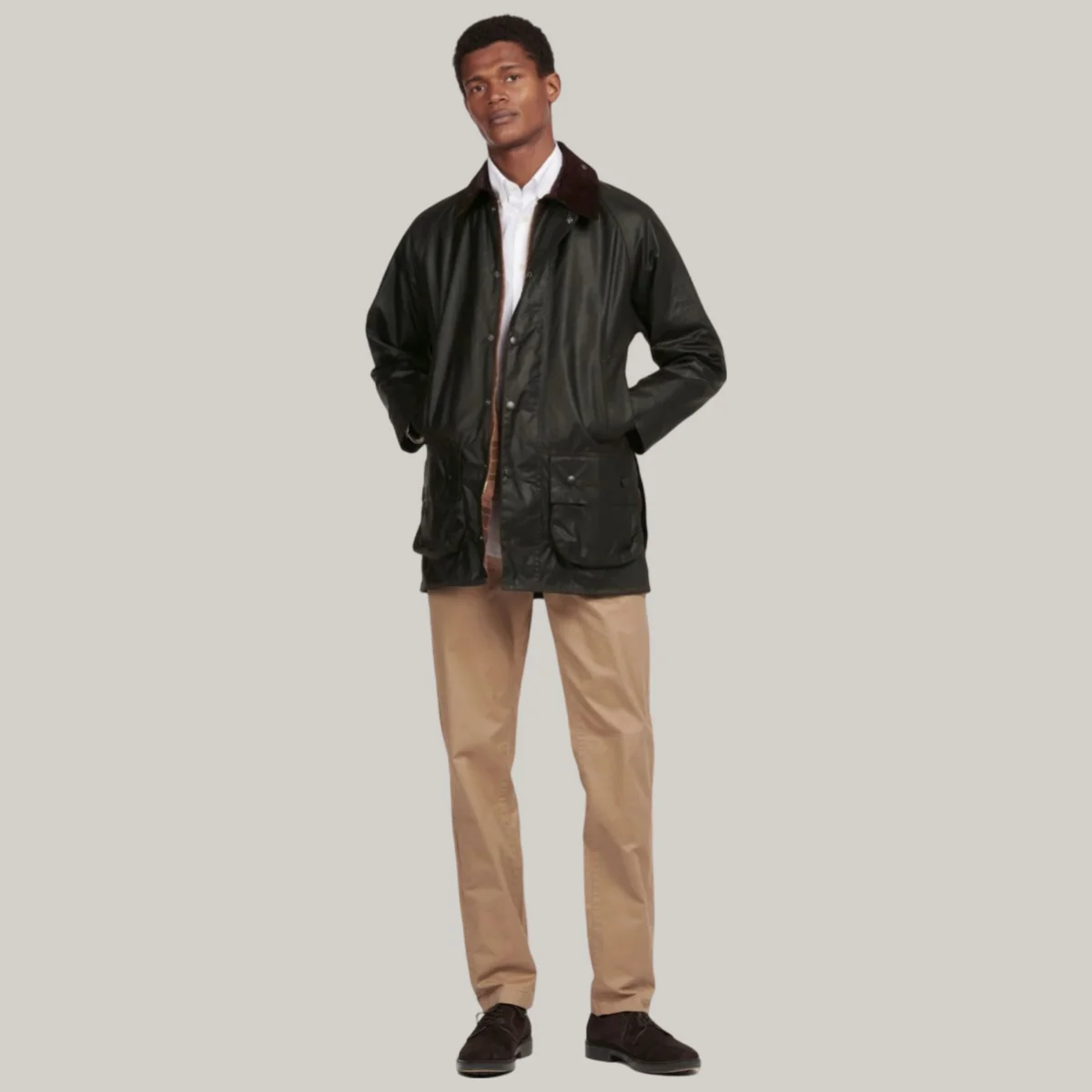BARBOUR BEAUFORT JACKET - SAGE - Image 3