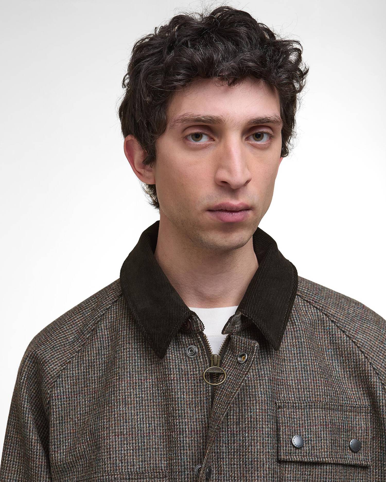 BARBOUR EDITOR WOOL JACKET - OLIVE CHECK - Image 6