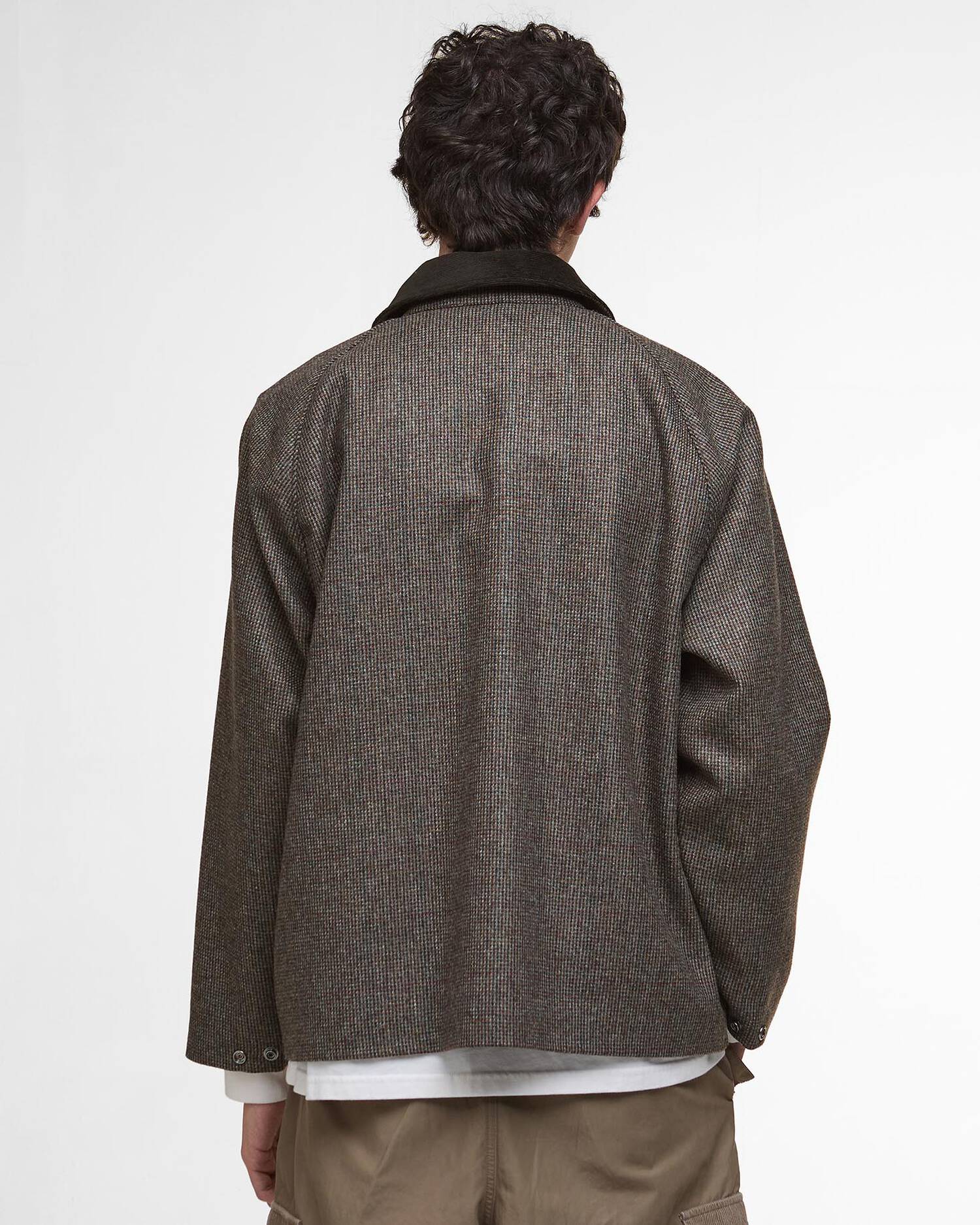 BARBOUR EDITOR WOOL JACKET - OLIVE CHECK - Image 7