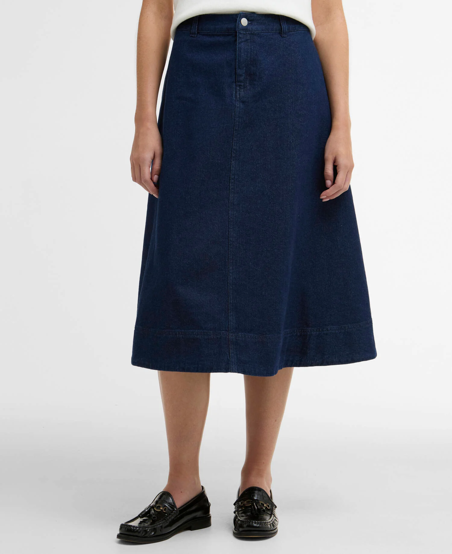 BARBOUR MAIA DENIM MIDI SKIRT - RINSE WASH - Image 3