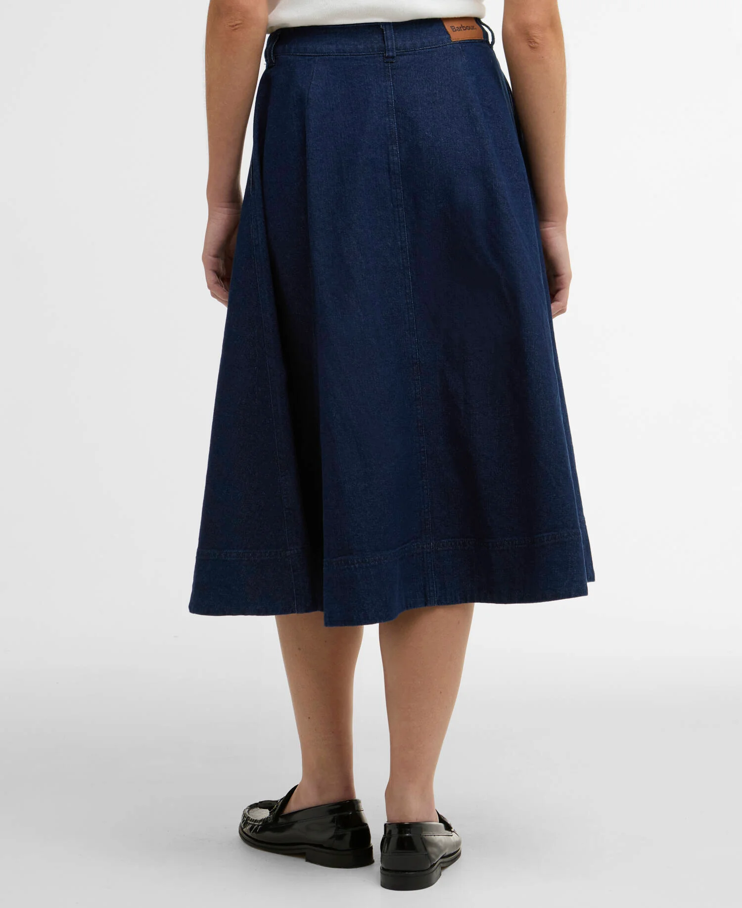 BARBOUR MAIA DENIM MIDI SKIRT - RINSE WASH - Image 4