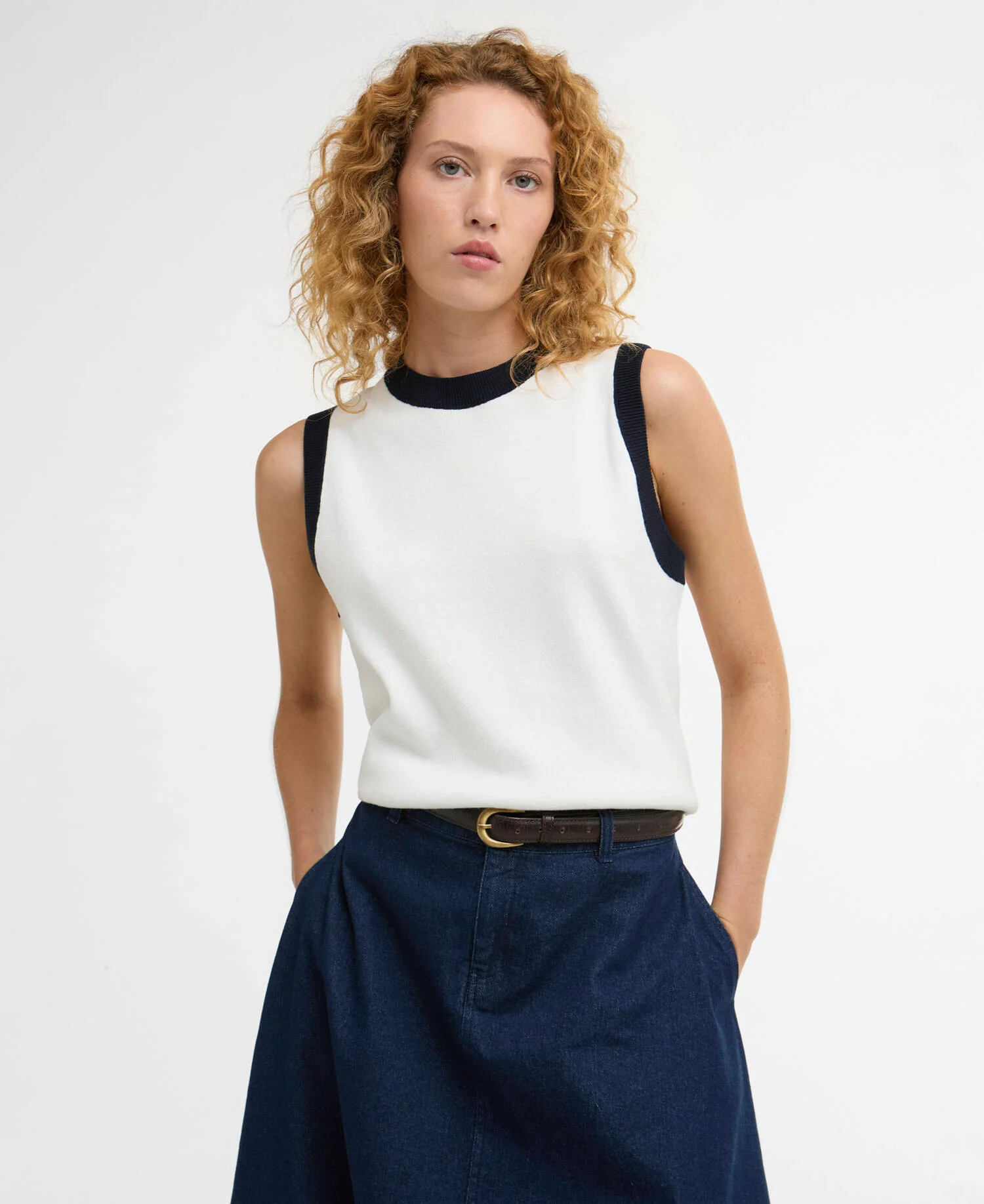 BARBOUR MAIA DENIM MIDI SKIRT - RINSE WASH - Image 5
