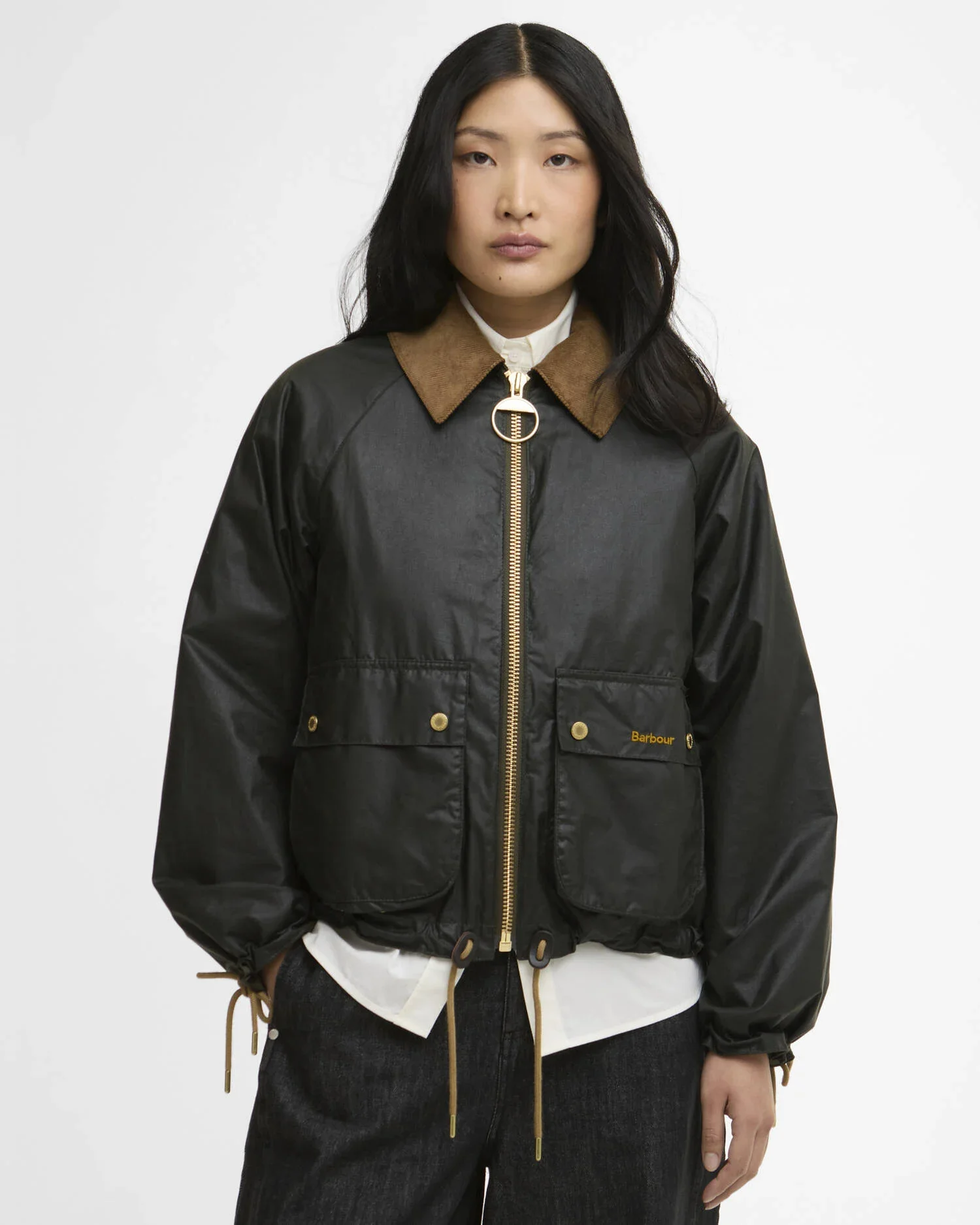 BARBOUR MARRON WAXED JACKET - FERN/ ANCIENT TARTAN - Image 2