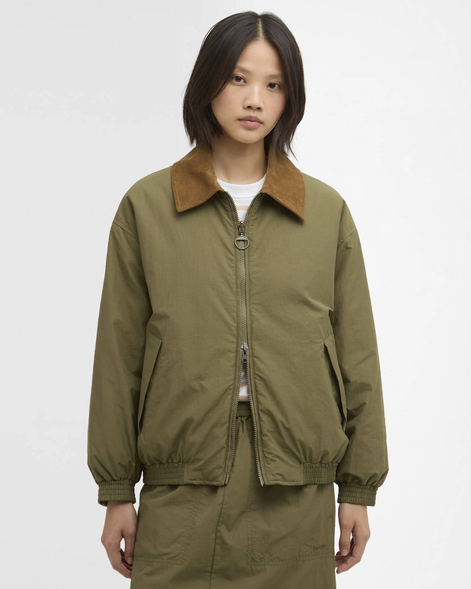 BARBOUR MAUREEN REVERSIBLE CASUAL JACKET - BURNT OLIVE - Image 2