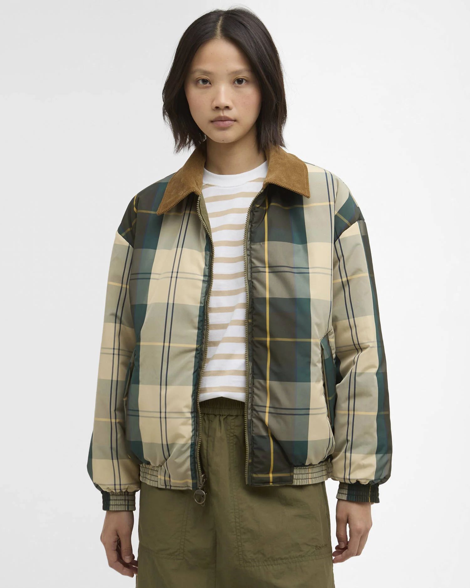 BARBOUR MAUREEN REVERSIBLE CASUAL JACKET - BURNT OLIVE - Image 7
