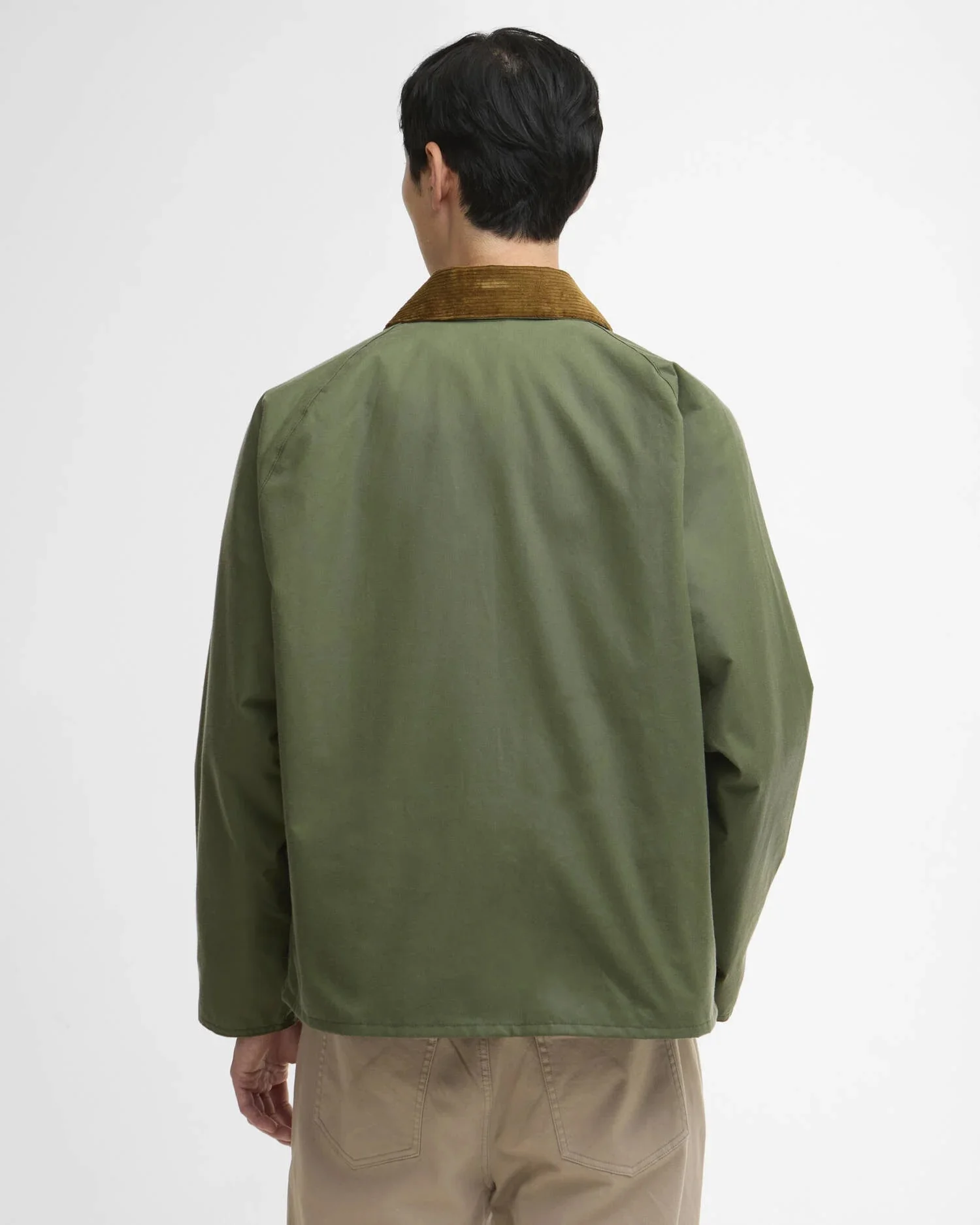 BARBOUR OS TRANSPORT WAXED JACKET - LIGHT MOSS - Image 3
