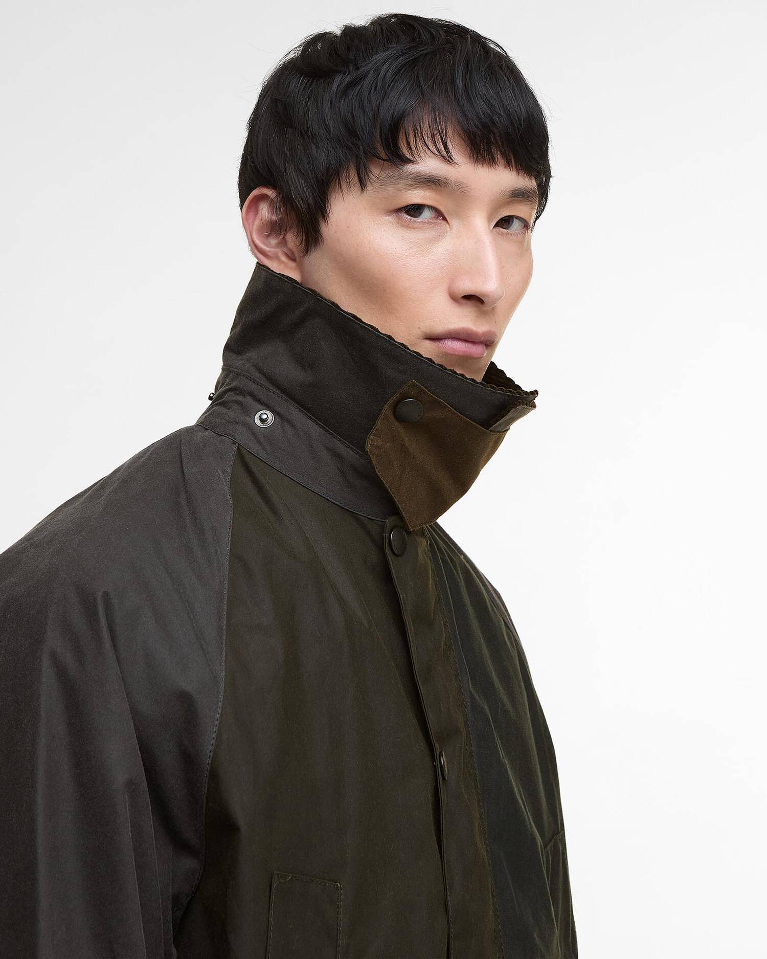 BARBOUR PATCHWORK BEDALE OS WAX JACKET - SAGE MULTI - Image 7