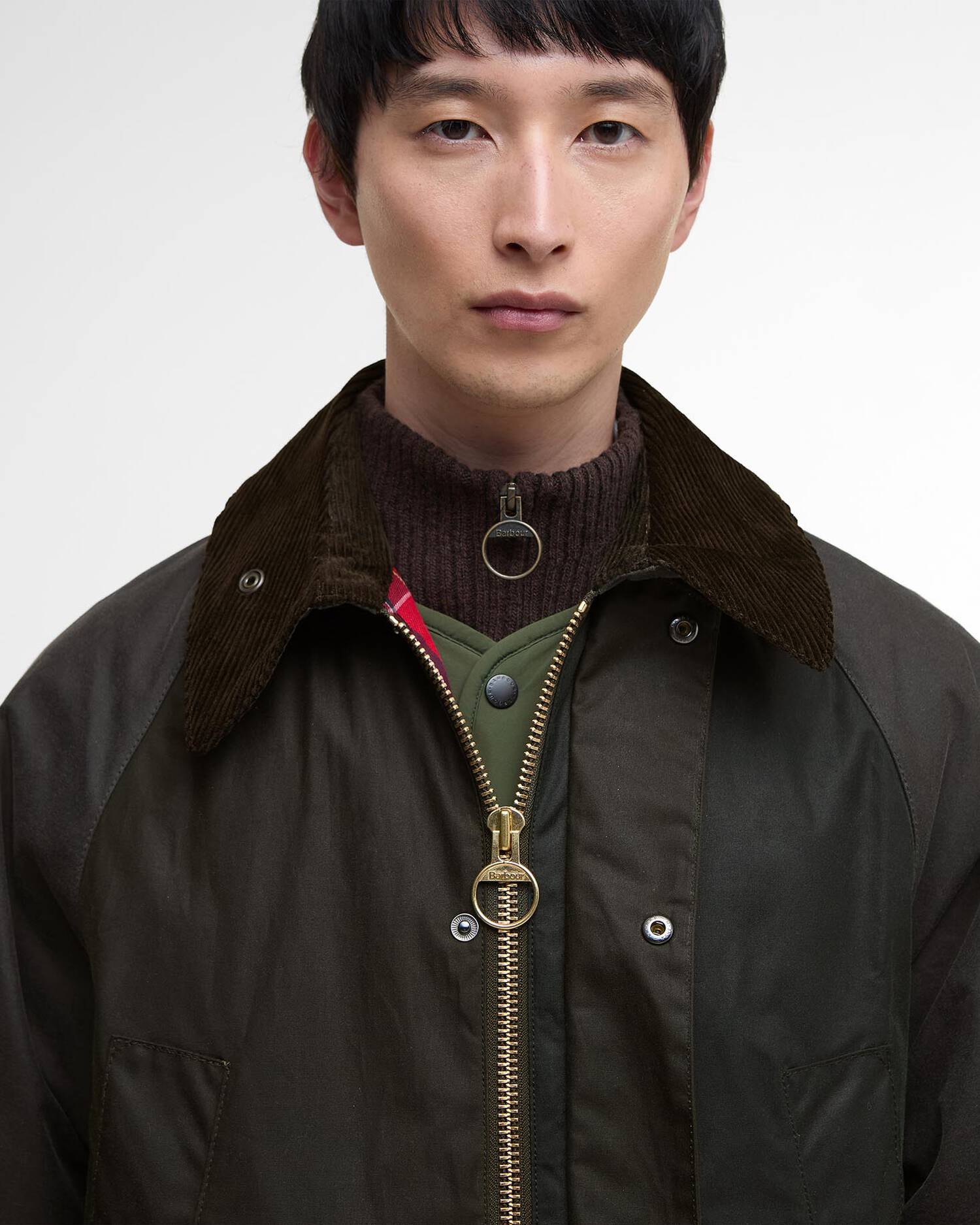 BARBOUR PATCHWORK BEDALE OS WAX JACKET - SAGE MULTI - Image 8