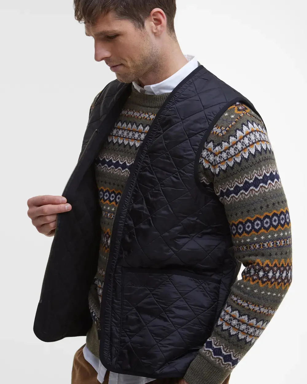 BARBOUR POLARQUILT LINER - BLACK - Image 5