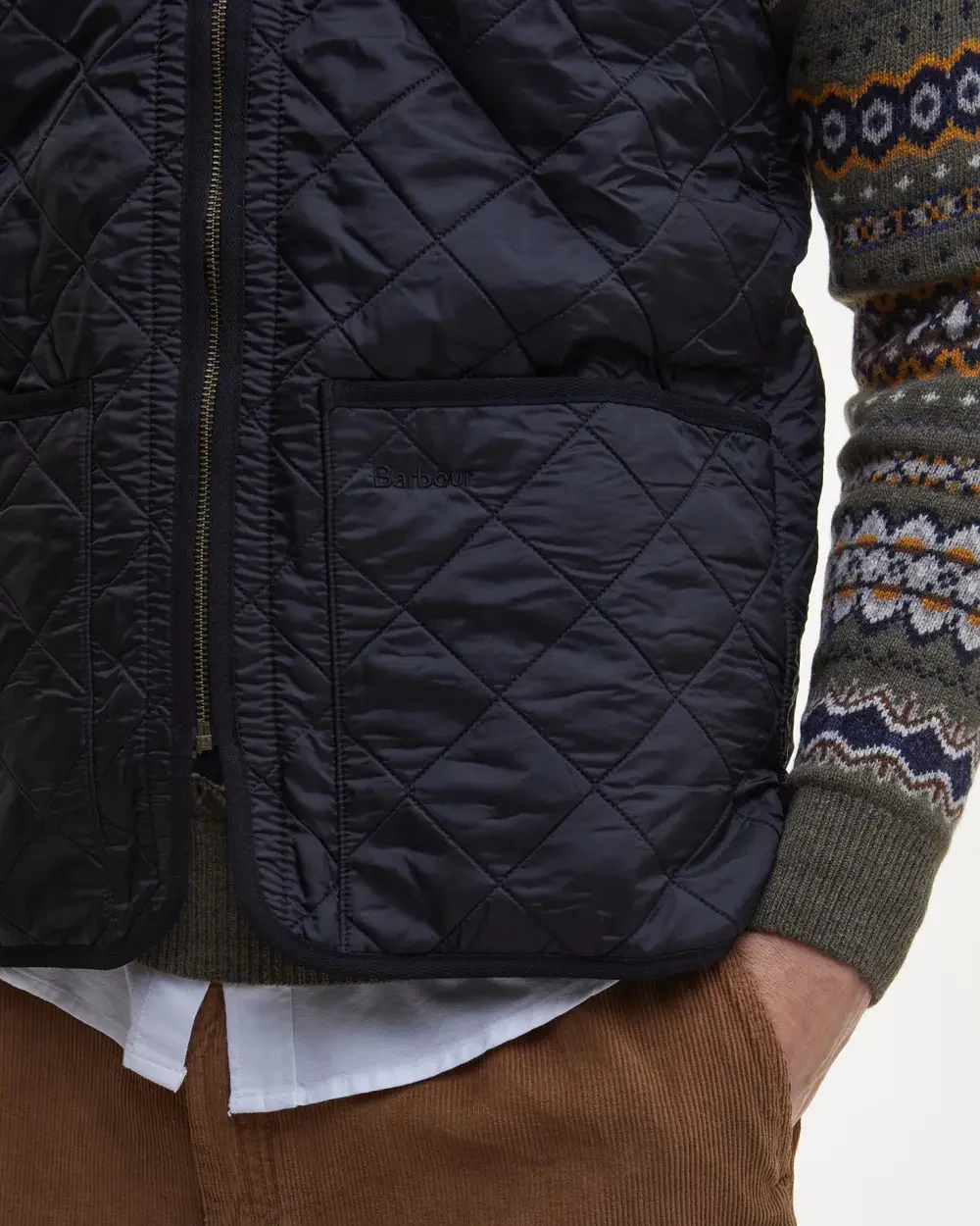 BARBOUR POLARQUILT LINER - BLACK - Image 6