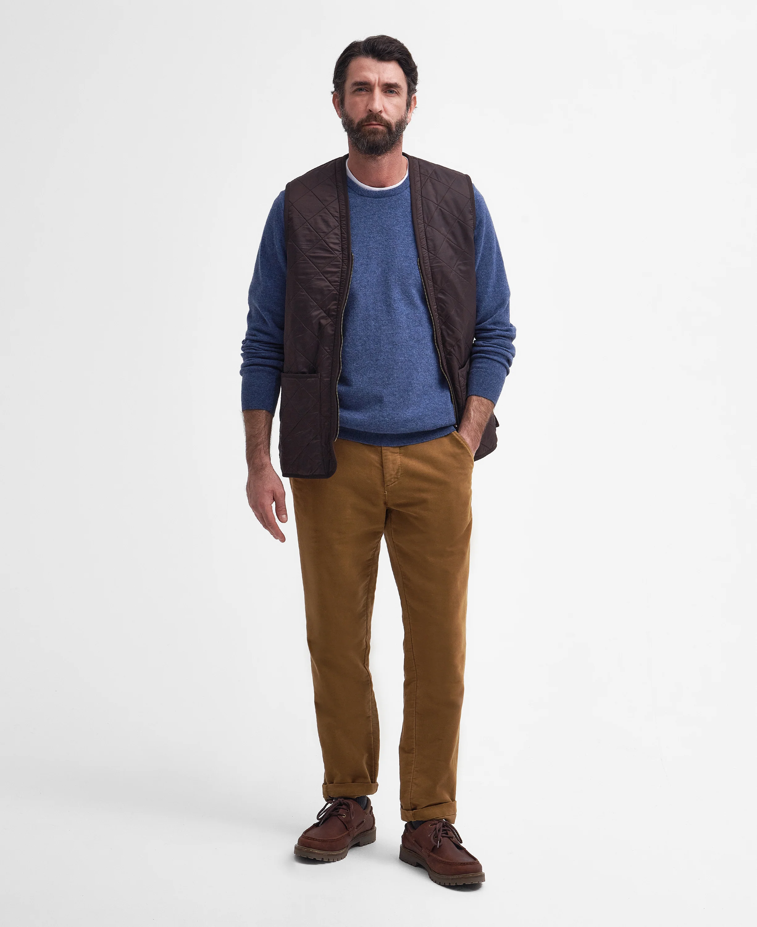 BARBOUR POLARQUILT LINER  - DARK BROWN - Image 3