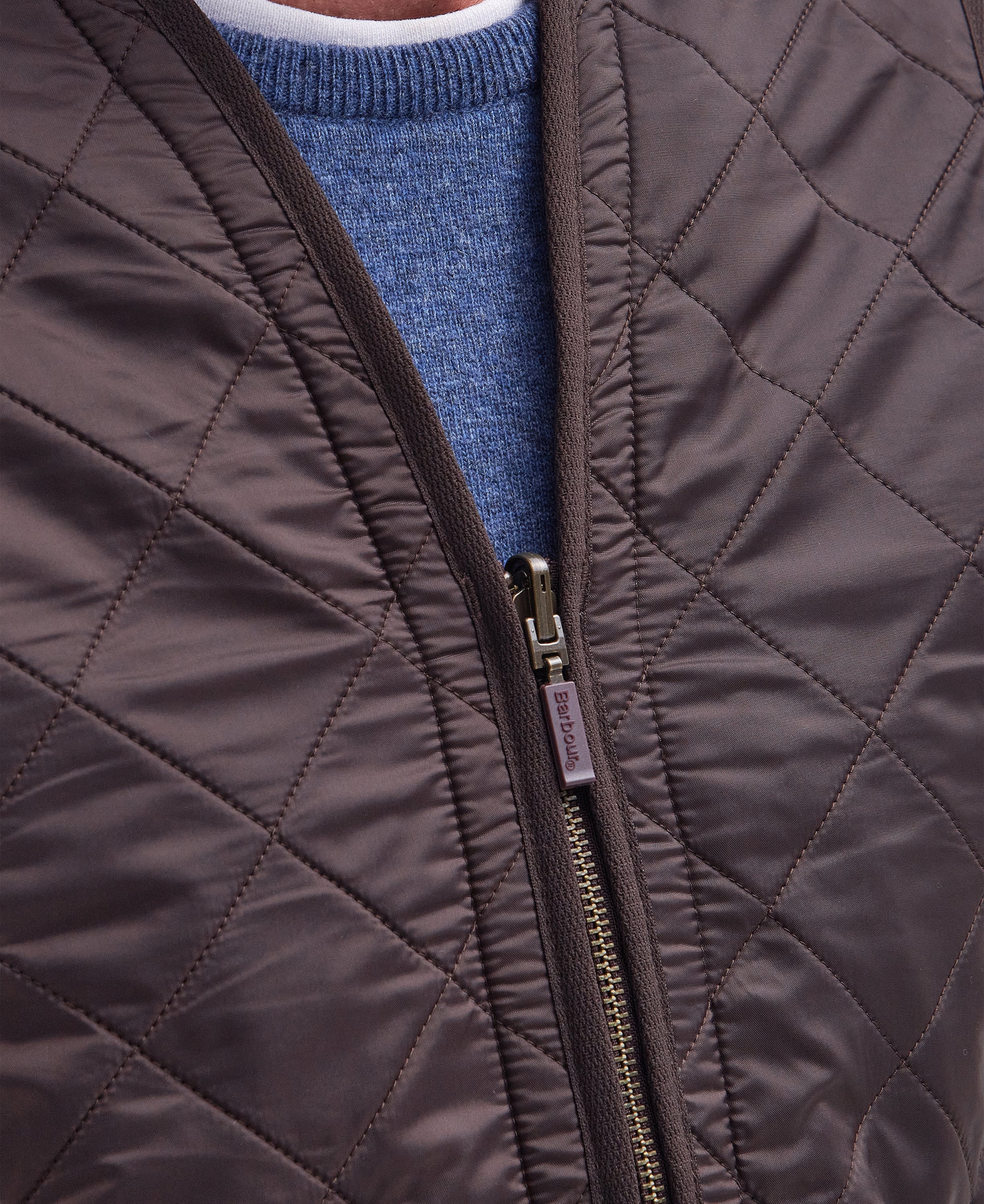 BARBOUR POLARQUILT LINER  - DARK BROWN - Image 5