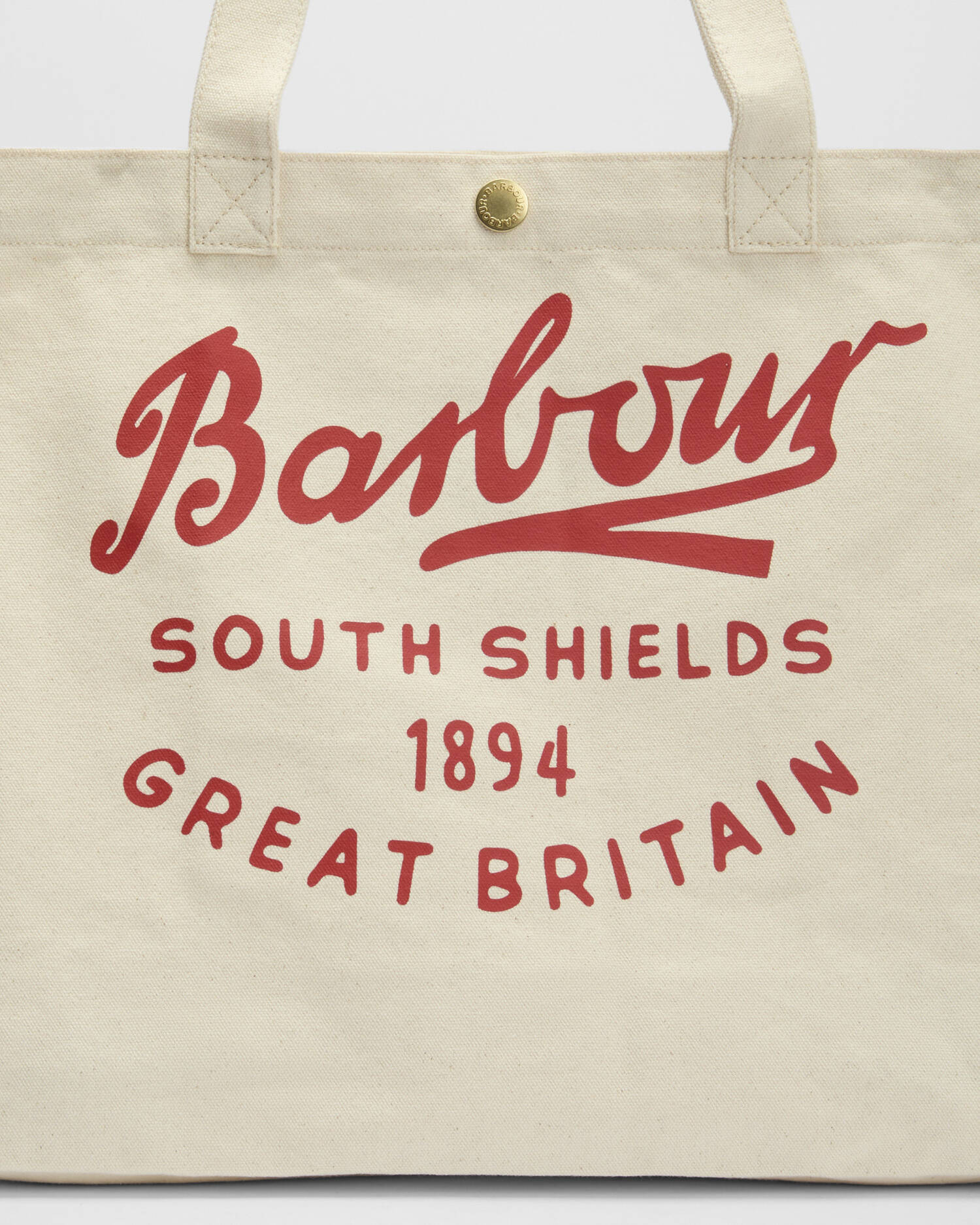 BARBOUR SCRIPT TOTE BAG - RED LOGO - Image 4