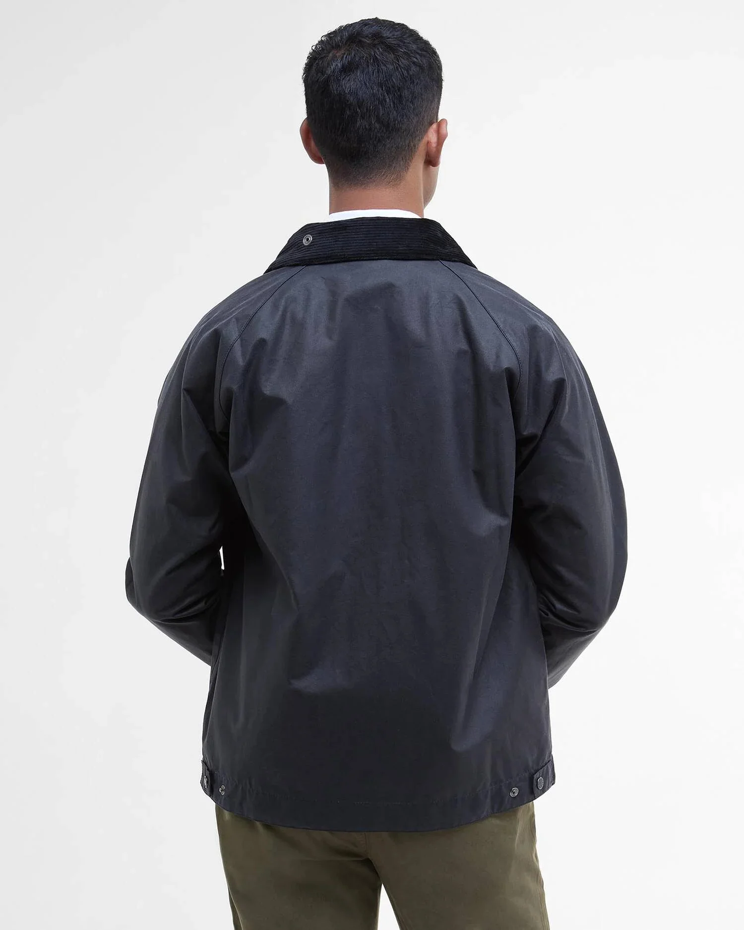 BARBOUR SHORT BEDALE WAXED JACKET - CLASSIC NAVY - Image 4