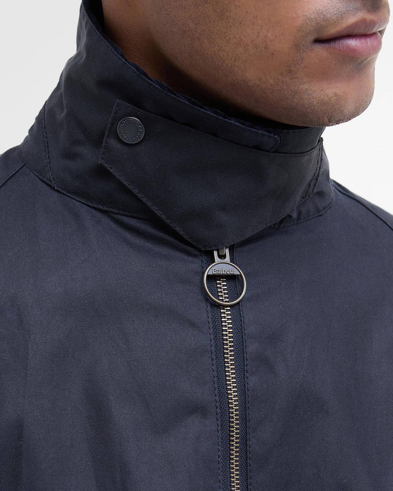 BARBOUR SHORT BEDALE WAXED JACKET - CLASSIC NAVY - Image 6