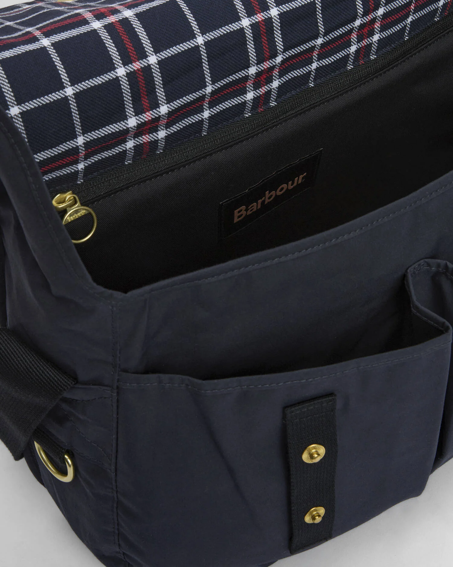 BARBOUR TRANSPORT RIEVER CROSSBODY BAG - NAVY - Image 10