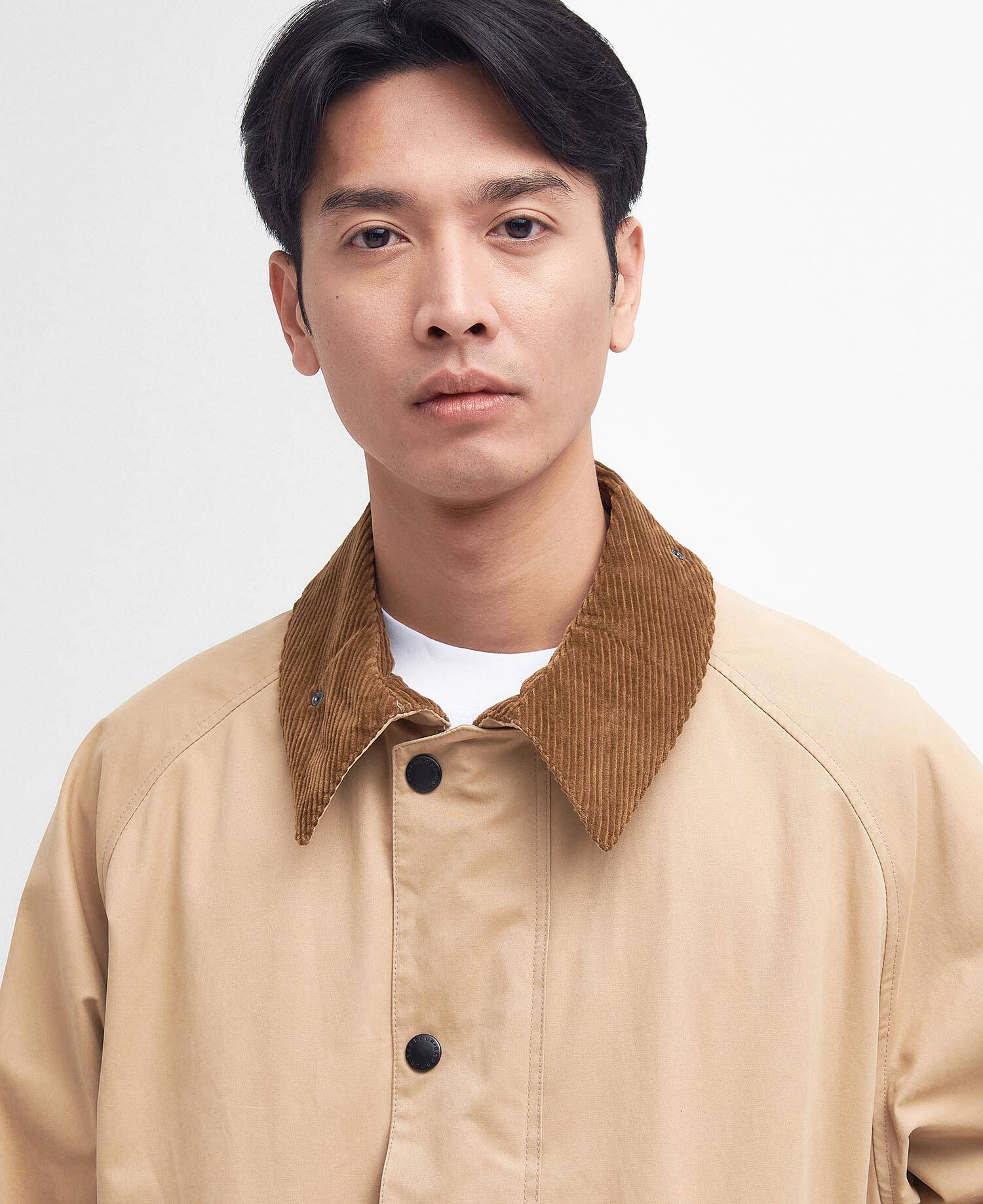 BARBOUR TRANSPORTER OVERSIZED CASUAL JACKET - STONE - Image 5