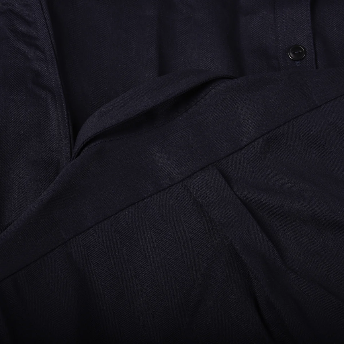 BLUE BLANKET JEANS S05 IT32 HERRINGBONE SHIRT - INDIGO - Image 10