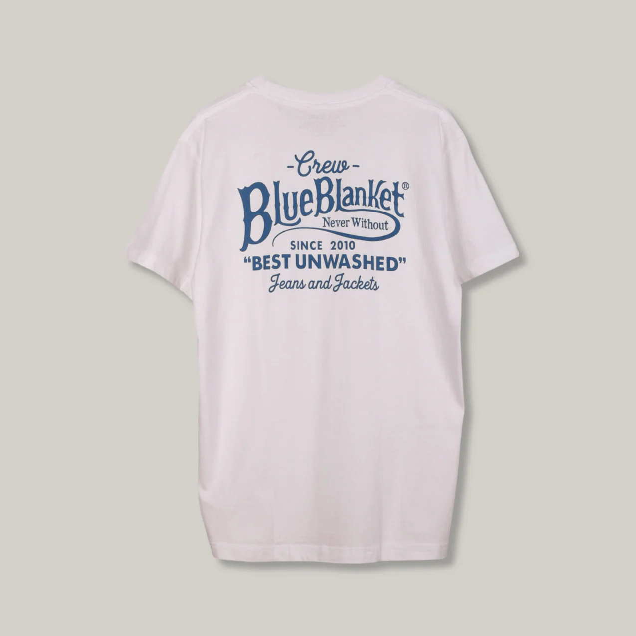 BLUE BLANKET JEANS TS9-IT78 TUBULAR LOGO T-SHIRT - WHITE - Image 4