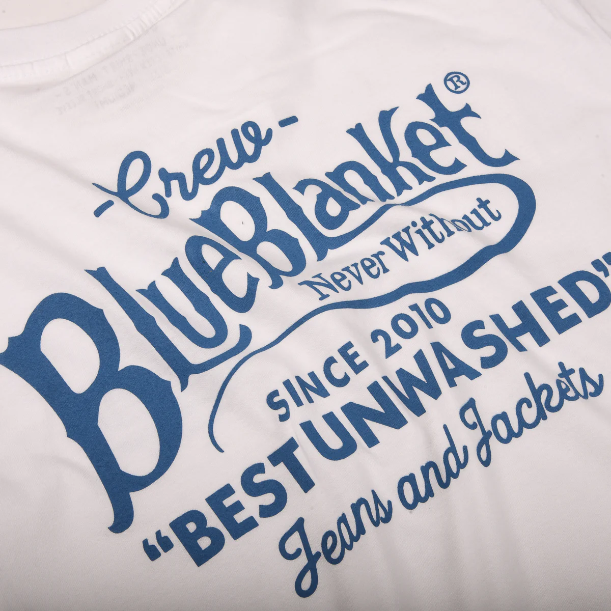 BLUE BLANKET JEANS TS9-IT78 TUBULAR LOGO T-SHIRT - WHITE - Image 5