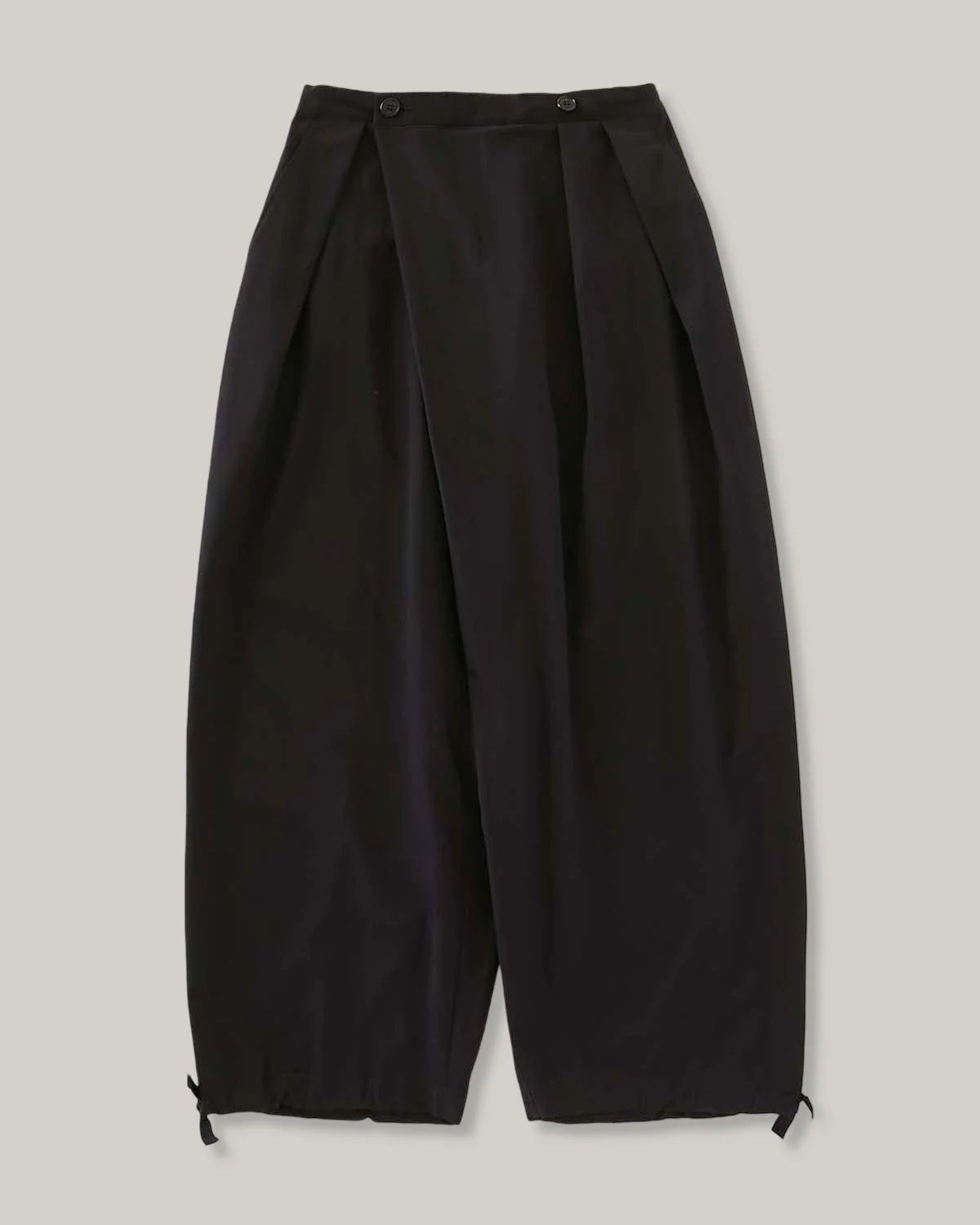 BLUE BLUE JAPAN DRY TOUCH POPLIN FULL WIDE PANTS - DARK NAVY