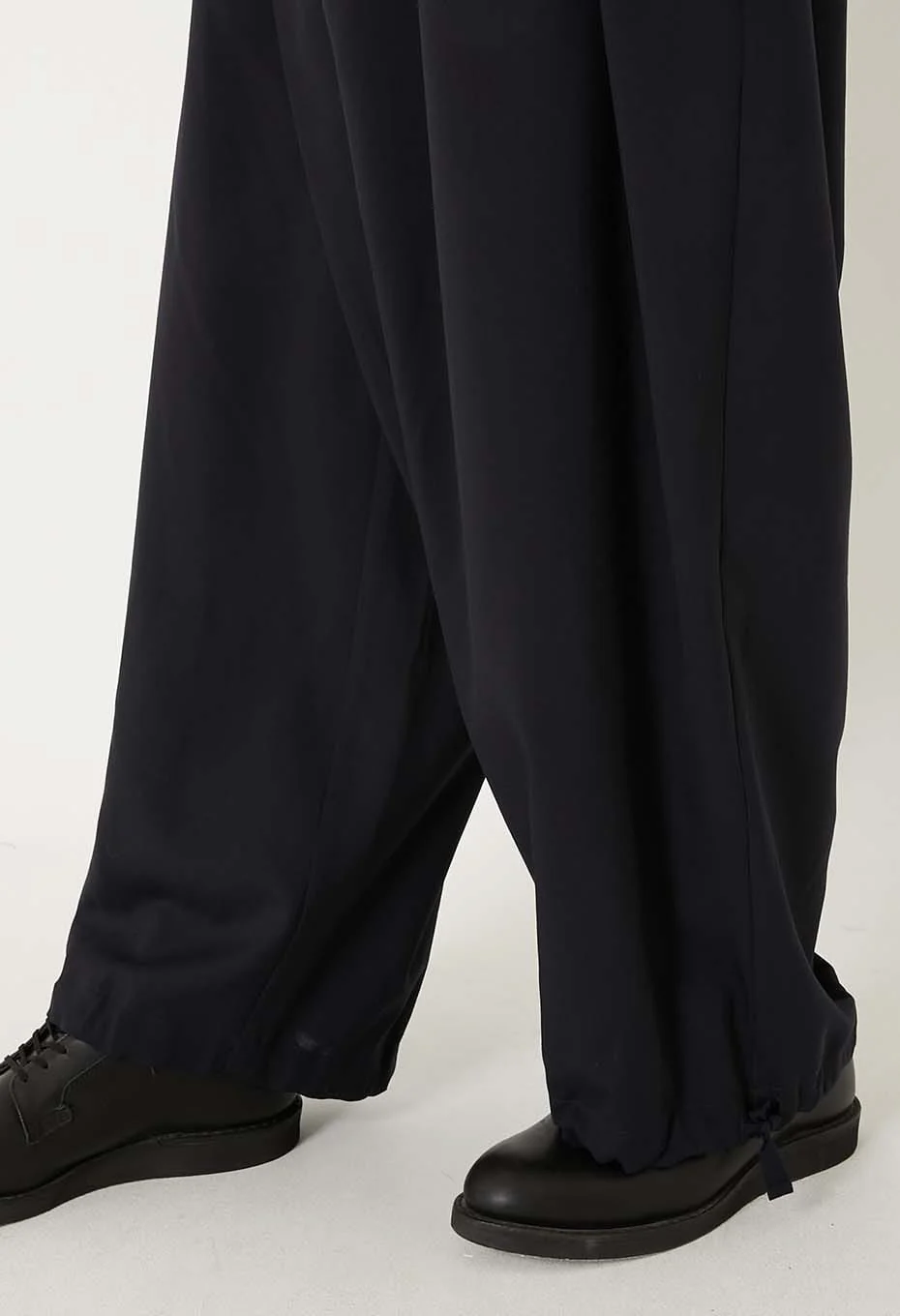 BLUE BLUE JAPAN DRY TOUCH POPLIN FULL WIDE PANTS - DARK NAVY - Image 7