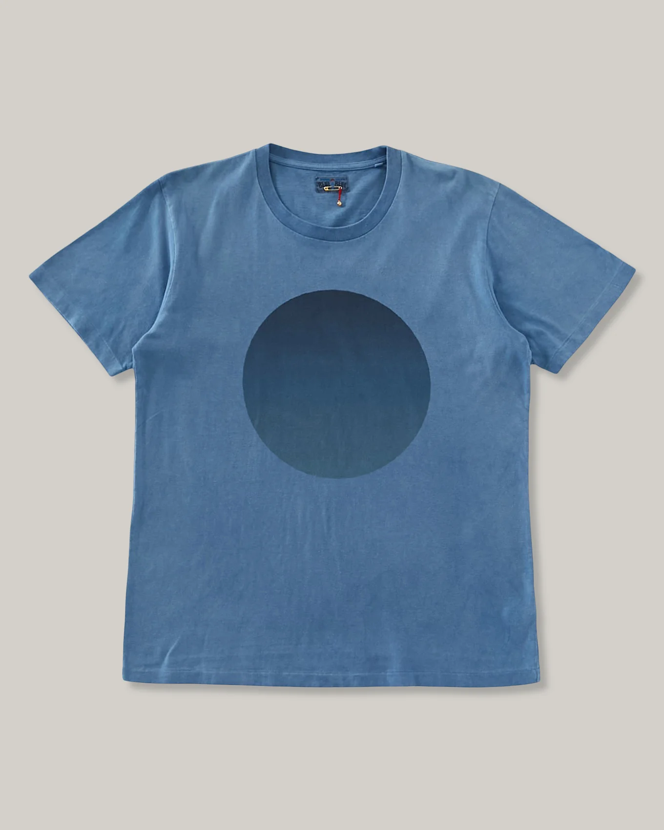 BLUE BLUE JAPAN INDIGO BIG CIRCLE PRINTED SS TEE