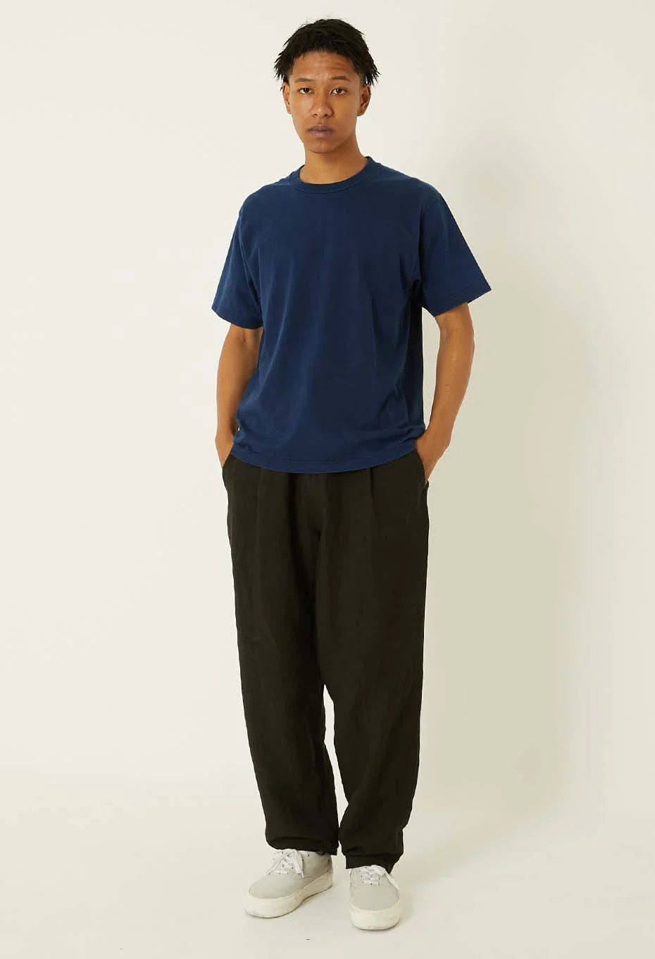 BLUE BLUE JAPAN KNITTED ORGANIC HAND DYED HIGH GUAGE CLUB SS TEE - INDIGO - Image 5