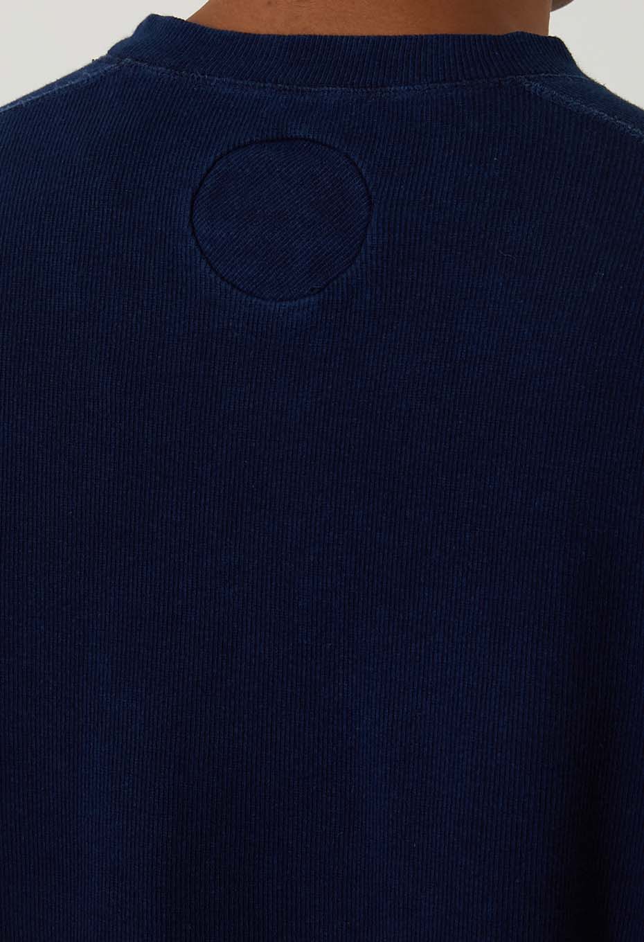 BLUE BLUE JAPAN MOD HAND DYED SLUB COTTON CREWNECK LS TEE - INDIGO - Image 6
