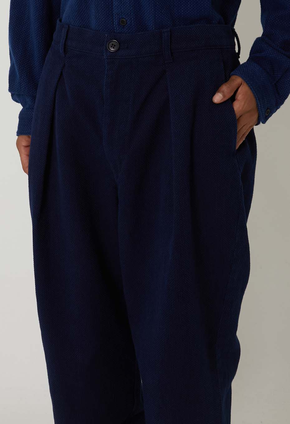 BLUE BLUE JAPAN PURE INDIGO DOUBLECLOTH SASHIKO TROUSERS - Image 5