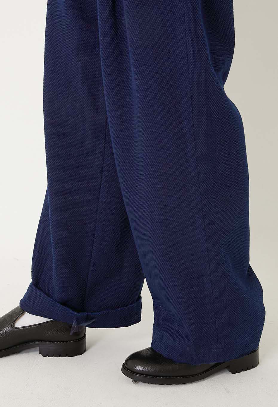 BLUE BLUE JAPAN  PURE INDIGO LIGHT SASHIKO TUCKED WIDE PANTS - Image 7