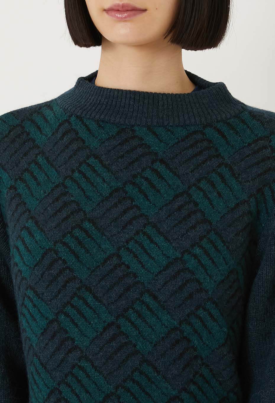 BLUE BLUE JAPAN WOMEN'S WIND AND WAVE PATTERN DRESS - TEAL - Image 5