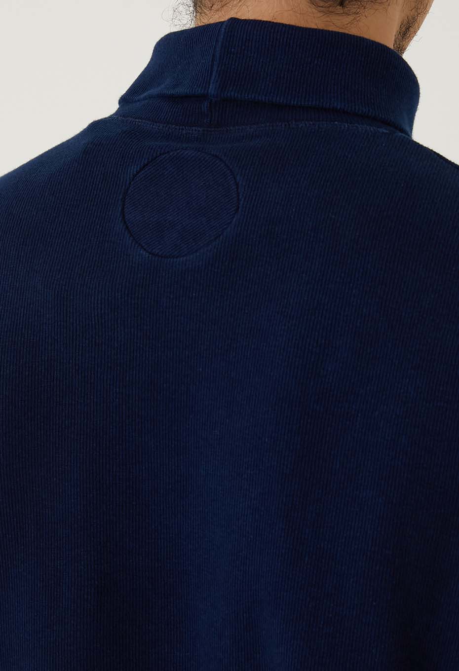 BLUE BLUE JAPAN INDIGO HAND DYED SLUB COTTON RIB TURTLE LS TEE - INDIGO - Image 7