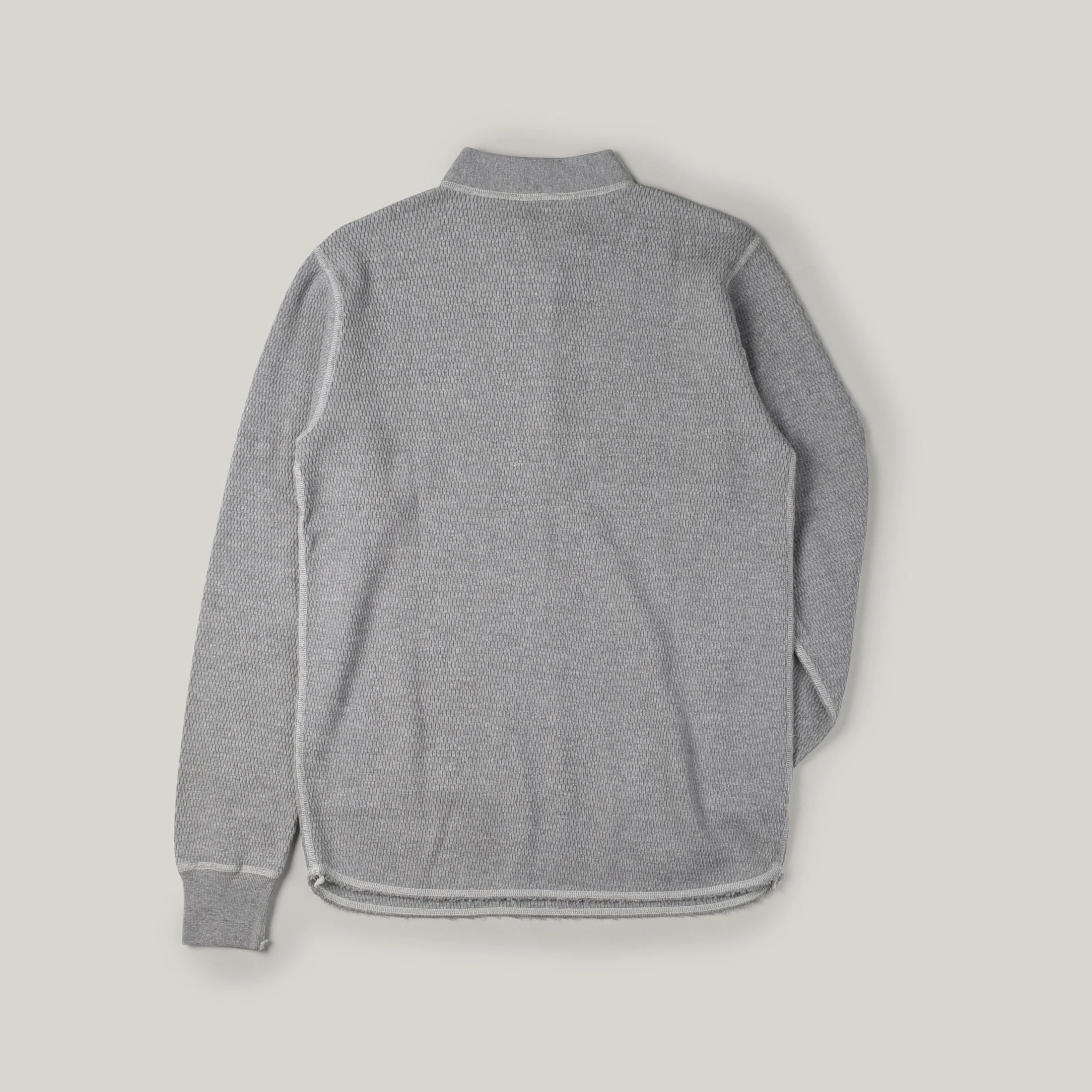 BUZZ RICKSON HENLEY NECK THERMAL - GREY - Image 2